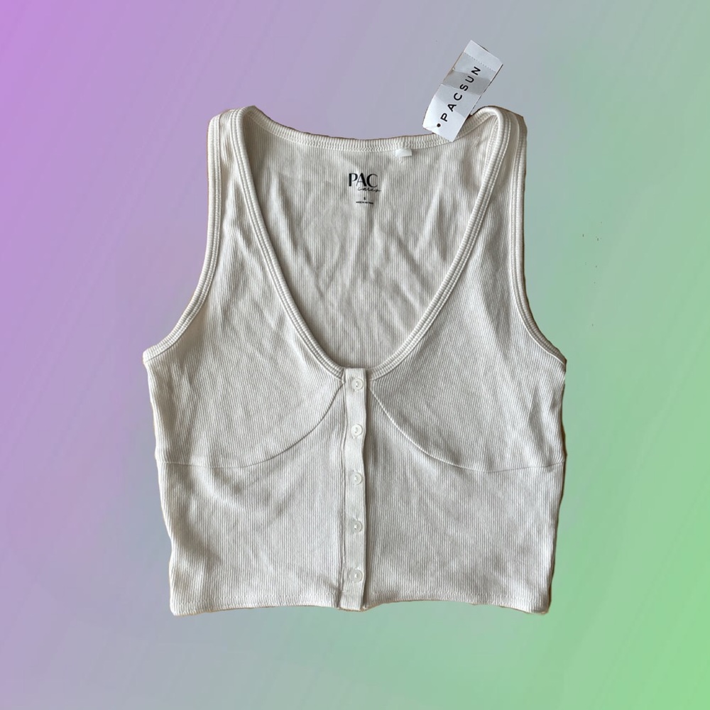 Button up tank, cropped
